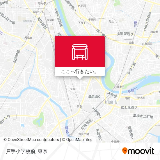 戸手小学校前地図