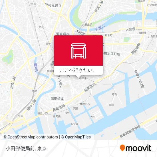 小田郵便局前地図