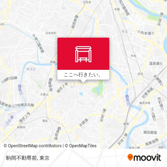 駒岡不動尊前地図