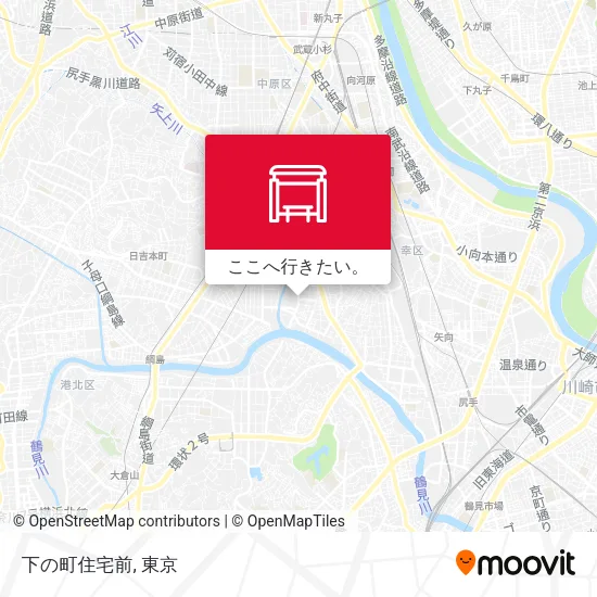 下の町住宅前地図
