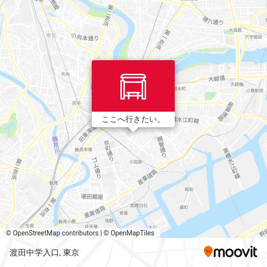 渡田中学入口地図