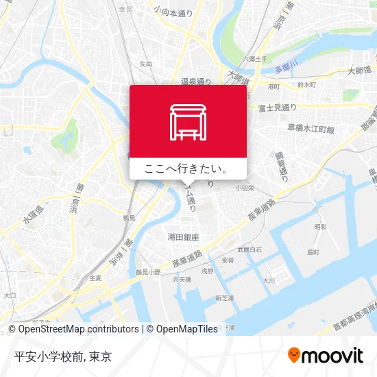 平安小学校前地図