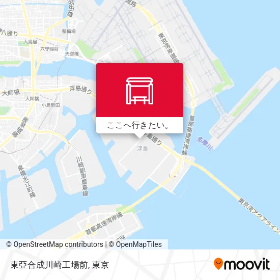 東亞合成川崎工場前地図