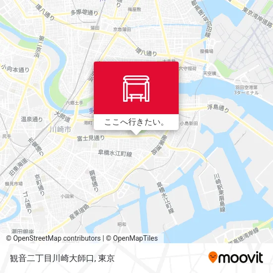 観音二丁目川崎大師口地図