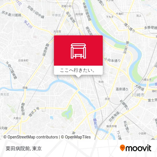 栗田病院前地図