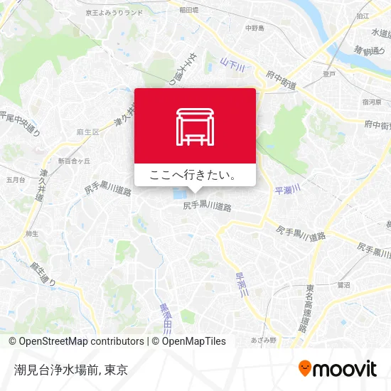 潮見台浄水場前地図