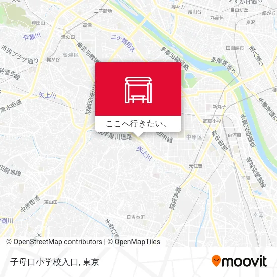子母口小学校入口地図
