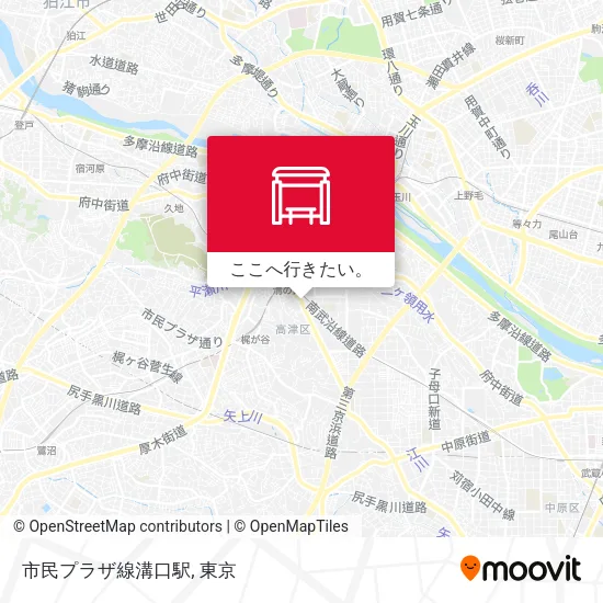 市民プラザ線溝口駅地図