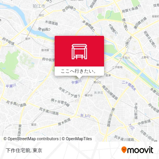 下作住宅前地図