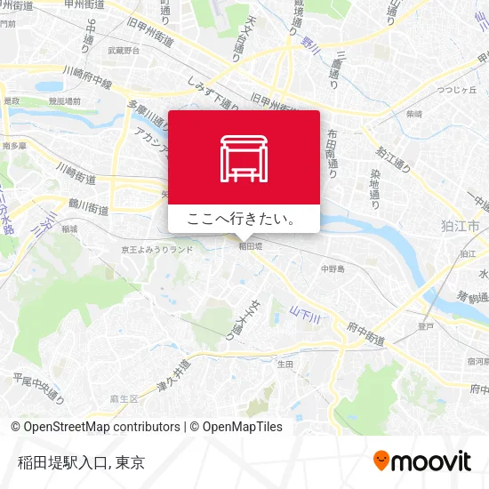 稲田堤駅入口地図