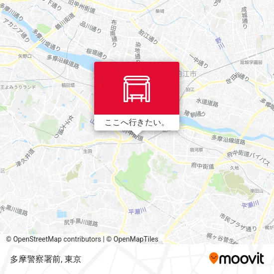 多摩警察署前地図