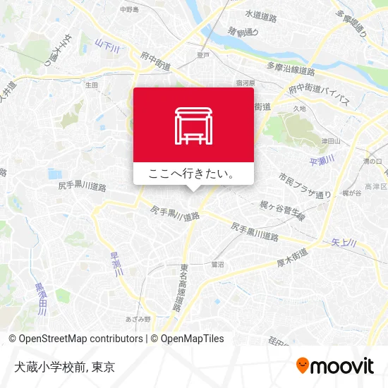 犬蔵小学校前地図