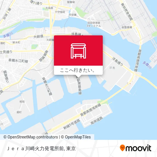 Ｊｅｒａ川崎火力発電所前地図