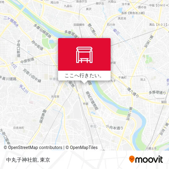 中丸子神社前地図