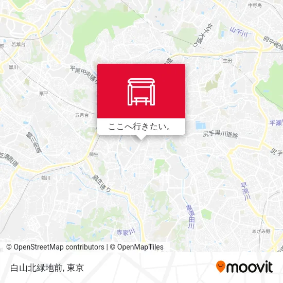 白山北緑地前地図