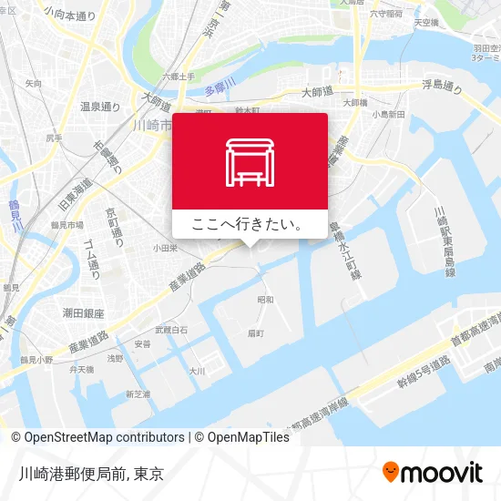 川崎港郵便局前地図
