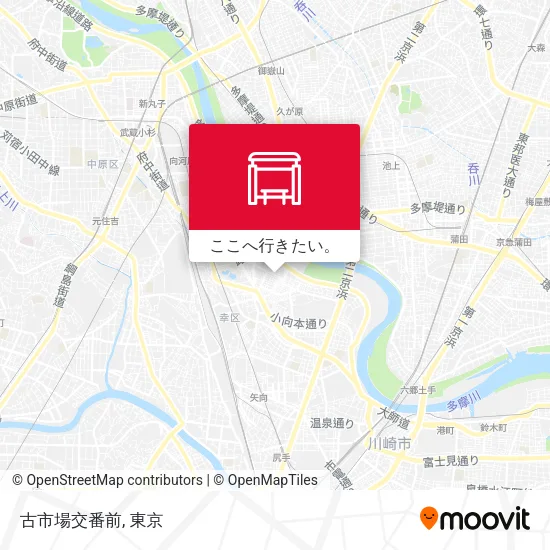 古市場交番前地図