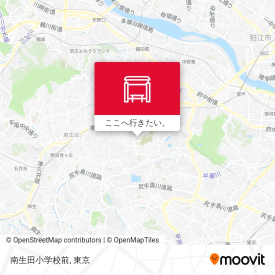 南生田小学校前地図