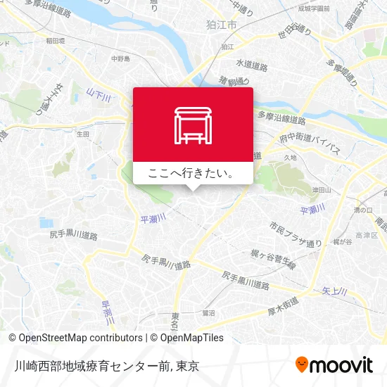 川崎西部地域療育センター前地図