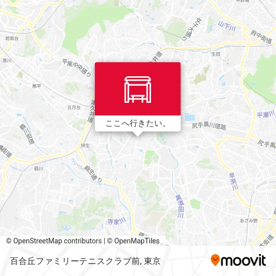 百合丘ファミリーテニスクラブ前地図