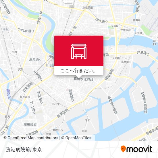 臨港病院前地図