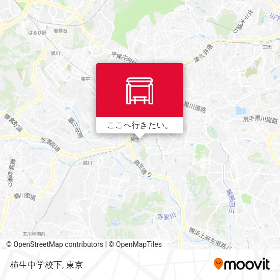 柿生中学校下地図