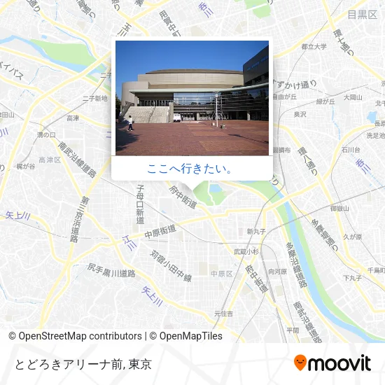 とどろきアリーナ前地図