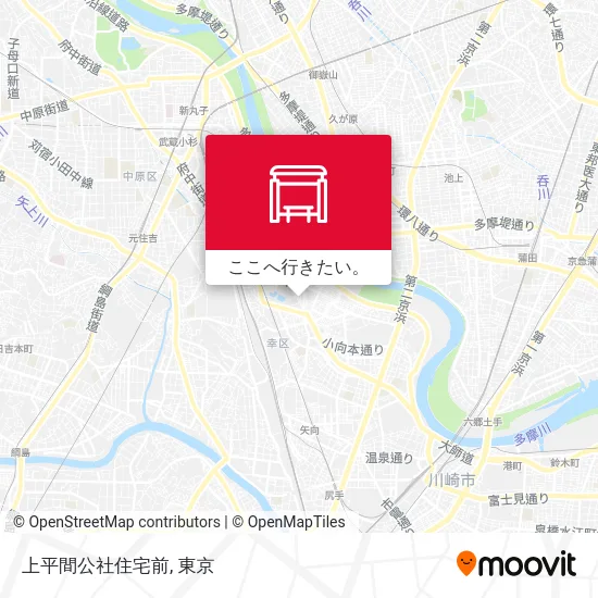 上平間公社住宅前地図