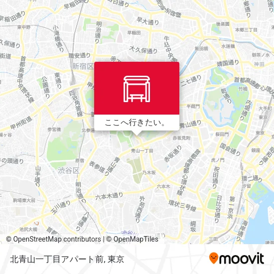 北青山一丁目アパート前地図