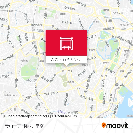 青山一丁目駅前地図