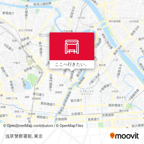 浅草警察署前地図