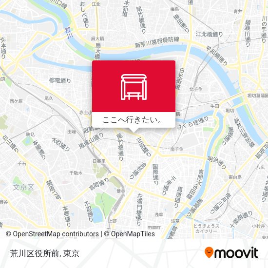 荒川区役所前地図