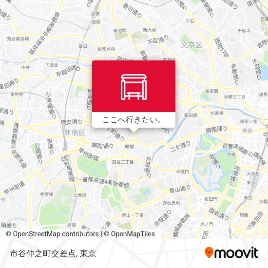 市谷仲之町交差点地図