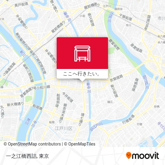 一之江橋西詰地図