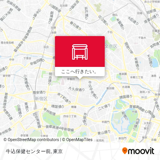 牛込保健センター前地図