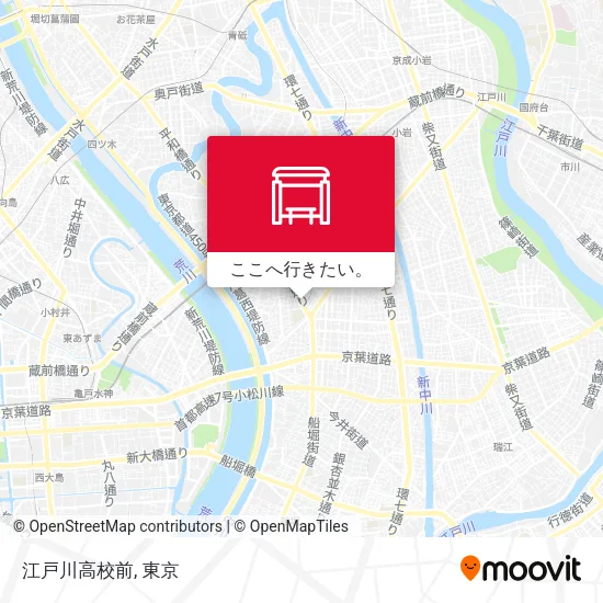 江戸川高校前地図