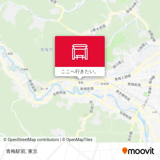 青梅駅前地図