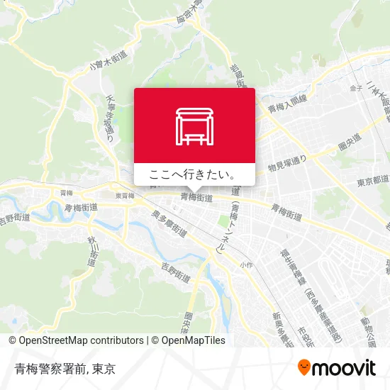 青梅警察署前地図