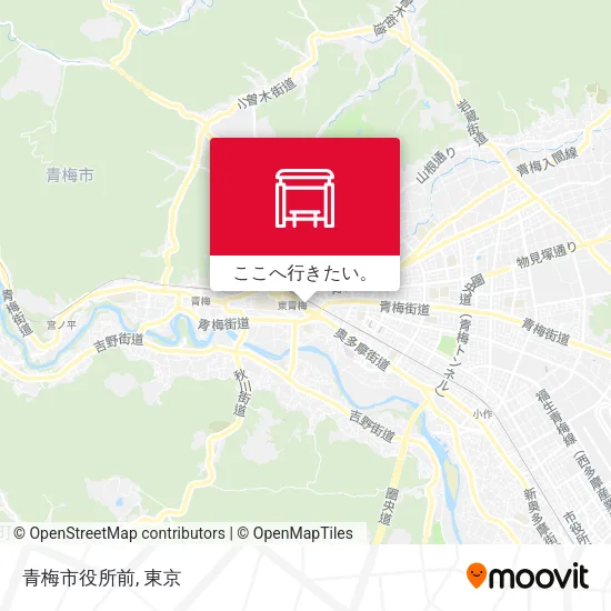 青梅市役所前地図