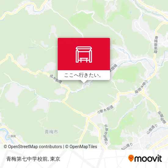 青梅第七中学校前地図