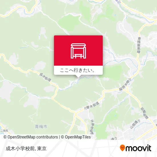 成木小学校前地図