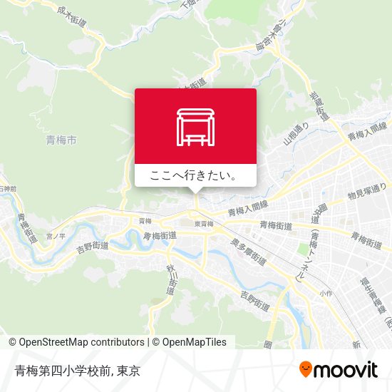 青梅第四小学校前地図