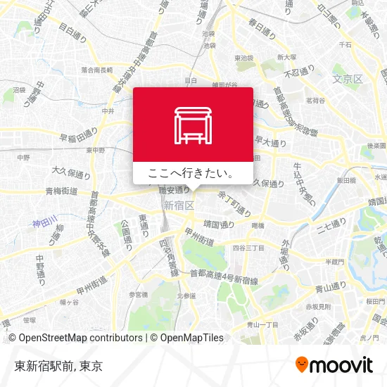 東新宿駅前地図