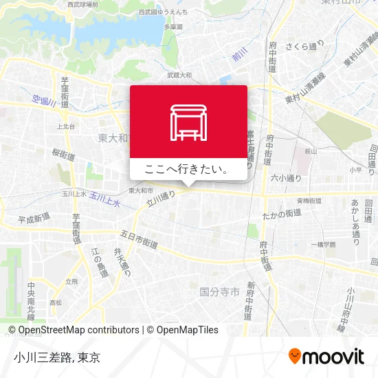 小川三差路地図