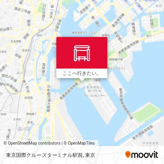 東京国際クルーズターミナル駅前地図