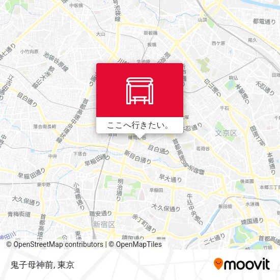 鬼子母神前地図