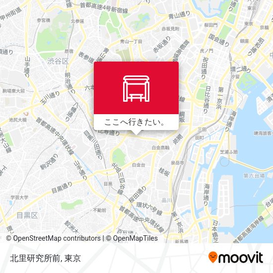 北里研究所前地図