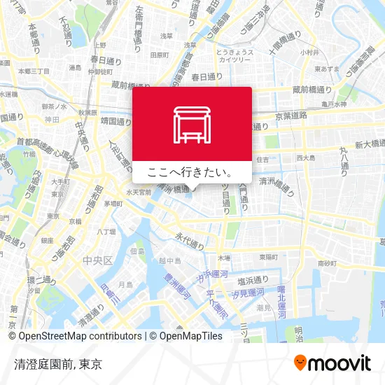 清澄庭園前地図