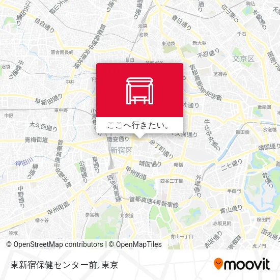東新宿保健センター前地図