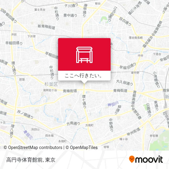 高円寺体育館前地図